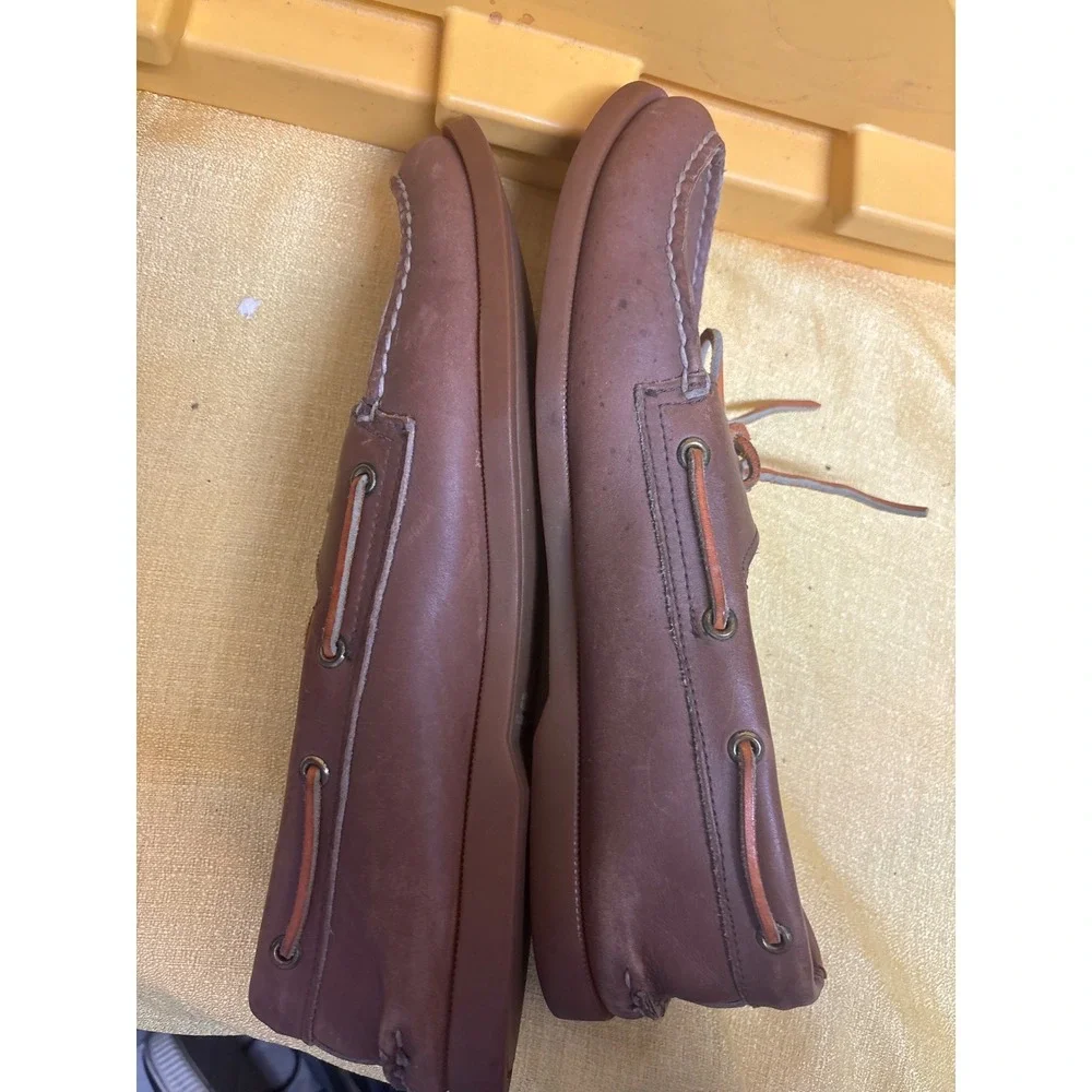 Sperry Top-Sider Boat Shoes Mens Tan Leather Authentic Original Loafers  sz 12